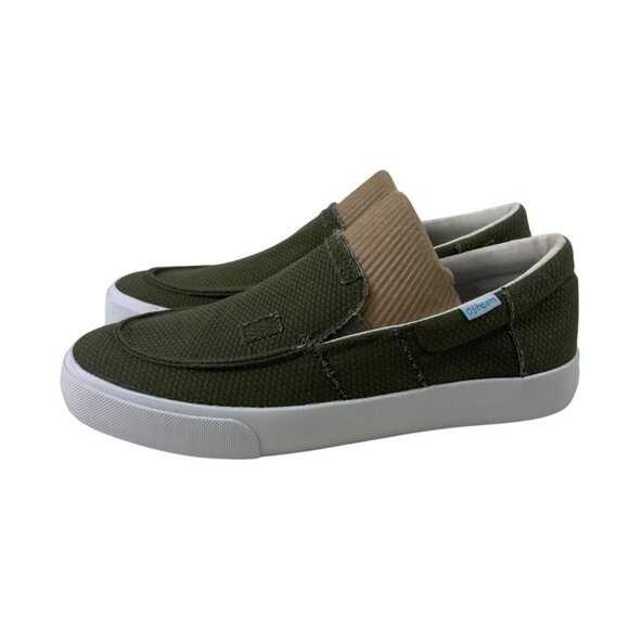 Obtaom Shoes - Obtaom Olive Green Slip On Shoes Canvas Sneakers Womens 8 Mens 6.5